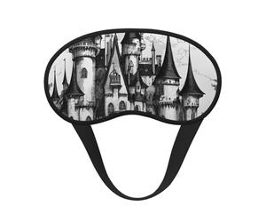 Masque de sommeil gothique en polyester pour la maison et les voyages Motif château de fées