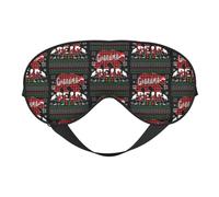 Masque de sommeil Grandma Bear à carreaux rouges, masque de nuit, bandeau lumineux, doux et sans pression, avec sangle élastique, pour la maison, les voyages, le bureau, la sieste, le yoga