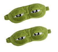 Masque de Sommeil Grenouille 3D en Peluche Douce, Masque pour les Yeux Drôle et Confortable, Accessoire de Voyage Relaxant pour Enfants et Adultes, Idée Cadeau Originale