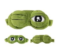 Masque de Sommeil Grenouille, Doux Masque pour Les Yeux en Peluche, Couverture Amusante pour Voyage et Repos, Cadeau Rigolo pour Hommes Femmes Enfants