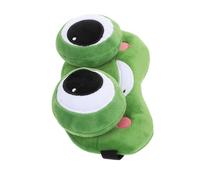 Masque de Sommeil Grenouille Vert, Léger, Gel, Peluche, Bandes Élastiques | Réduit la Pression Oculaire, Respirant, Antidérapant, pour Intérieur et Extérieur, Cache-œil