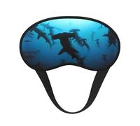 Masque de sommeil Hammerhead Sharks en polyester, masque de sommeil bloquant la lumière, masque de sommeil de nuit, aveuglant les yeux