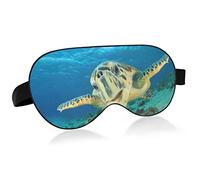 Masque de sommeil Hello Sea Turtle Night Eye Shade Cover Soft Comfort Blindfold Blockout Light Sangle réglable pour hommes femmes