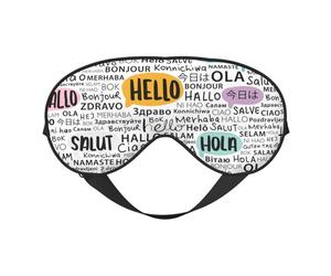 Masque de sommeil Hello Sleep - Double face - Pour homme et femme - Occultant - Pour dormir et voyager