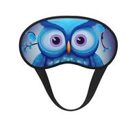 Masque de sommeil hibou bleu pour dormir sur le côté, masque de nuit pour dormir masque pour les yeux pour homme et femme, doux et confortable pour les voyages, la sieste