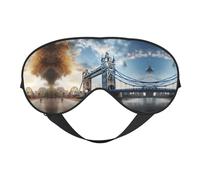 Masque de sommeil historique avec sangle réglable pour les yeux Motif pont de Londres