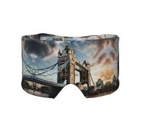 Masque de sommeil historique imprimé pont de Londres, équipement de sommeil réversible, bandeau bloquant la lumière, pour un confort de voyage