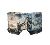 Masque de sommeil historique imprimé pont de Londres, équipement de sommeil réversible, bandeau bloquant la lumière, pour un confort de voyage