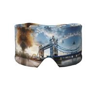Masque de sommeil historique imprimé pont de Londres, équipement de sommeil réversible, bandeau bloquant la lumière, pour un confort de voyage