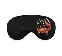 Masque de sommeil Holy Crab avec sangle réglable Soft Eye Cover Blackout Blindfold pour Voyage Relax Sieste