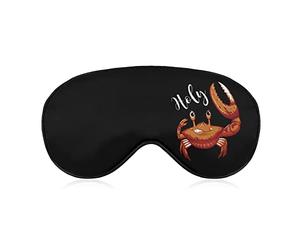 Masque de sommeil Holy Crab avec sangle réglable Soft Eye Cover Blackout Blindfold pour Voyage Relax Sieste