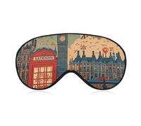 Masque de sommeil I Like London avec sangle réglable pour les yeux - Masque de voyage pour les yeux - Cache-yeux doux pour le yoga