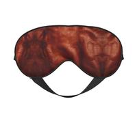Masque de sommeil imitation soie avec imprimé peau de vache rouge et marron pour homme et femme pour voyage, sommeil, relaxation