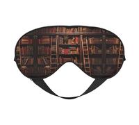 Masque de sommeil imprimé bibliothèque, doux et respirant pour les voyages, le travail de nuit et la méditation