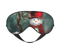 Masque de sommeil imprimé bonhomme de neige de Noël masque pour les yeux masque pour les yeux couverture pour les yeux pour dormir la nuit voyage avion Ues