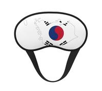 Masque de sommeil imprimé carte drapeau de la République de Corée, masque de sommeil pour les yeux pour homme et femme pour une obscurité totale, réduit les gonflements