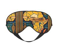 Masque de sommeil imprimé carte du monde abstraite, couverture douce et respirante pour les voyages, le travail de nuit et la méditation