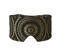 Masque de sommeil imprimé cercle, équipement de sommeil réversible, bandeau bloquant la lumière, pour un confort de voyage