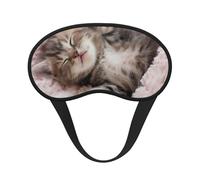 Masque de sommeil imprimé chat endormi, masque de sommeil pour les yeux pour femmes et hommes pour une obscurité totale, réduit le masque pour les yeux gonflés