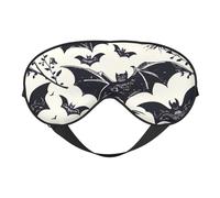 Masque de sommeil imprimé chauve-souris pour homme et femme - Impression double face en soie douce