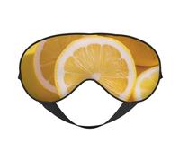 Masque de sommeil imprimé citron jaune pour homme et femme Impression double face en soie douce