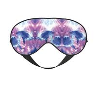 Masque de sommeil imprimé dauphins amoureux en soie pour les yeux en satin doux, sangle élastique, ombre à paupières de nuit, sieste de voyage pour femme et homme