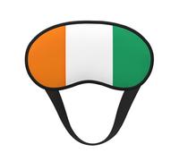 Masque de sommeil imprimé drapeau de la Côte d'Ivoire Couverture souple pour les yeux Sans pression pour dormir Masques pour les yeux pour les dormeurs latéraux