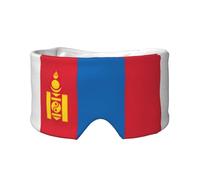 Masque de sommeil imprimé drapeau de la Mongolie, équipement de sommeil réversible, bandeau bloquant la lumière, pour un confort de voyage