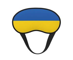 Masque de sommeil imprimé drapeau de l'Ukraine, masque de sommeil pour les yeux pour homme et femme pour une obscurité totale, réduit les gonflements