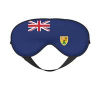 Masque de sommeil imprimé drapeau des îles Turques et Caïques, couverture douce et respirante pour les voyages, le travail de nuit et la méditation