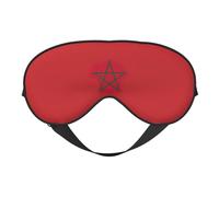 Masque de sommeil imprimé drapeau du Maroc, couverture douce et respirante pour les voyages, le travail de nuit et la méditation