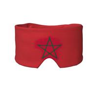 Masque de sommeil imprimé drapeau du Maroc - Réversible - Bloque la lumière - Pour le confort de voyage