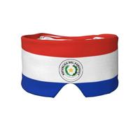Masque de sommeil imprimé drapeau du Paraguay (67 x 12 cm) Convient pour les voyages, le yoga, le repos profond en intérieur et en extérieur
