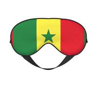 Masque de sommeil imprimé drapeau du Sénégal, couverture douce et respirante pour les voyages, le travail de nuit et la méditation