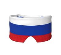 Masque de sommeil imprimé drapeau russe, équipement de sommeil réversible, bandeau bloquant la lumière, pour un confort de voyage