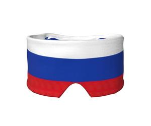 Masque de sommeil imprimé drapeau russe, équipement de sommeil réversible, bandeau bloquant la lumière, pour un confort de voyage