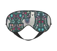 Masque de sommeil imprimé fleur alpaga masque pour les yeux masque pour les yeux couverture yeux ombre à paupières pour dormir nuit voyage avion Ues