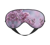 Masque de sommeil imprimé fleurs de cerisier flottantes en soie pour les yeux en satin doux bandeau élastique ombre à paupières nuit sieste voyage pour femmes hommes