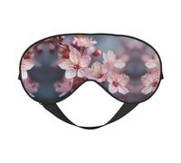 Masque de sommeil imprimé fleurs de cerisier printanier en soie douce satin bandeau élastique ombre à paupières nuit voyage sieste pour femmes hommes