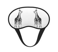 Masque de sommeil imprimé girafe africaine, masque de sommeil pour les yeux pour homme et femme pour une obscurité totale, réduit le gonflement des yeux