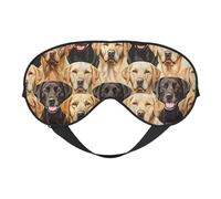 Masque de sommeil imprimé Labrador Retriever pour homme et femme - Masque doux et respirant pour les yeux
