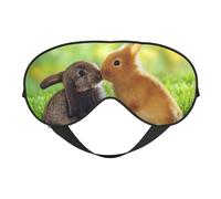 Masque de sommeil imprimé lapin amour masque pour les yeux masque pour les yeux couverture yeux ombre à paupières pour dormir nuit voyage avion Ues