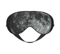 Masque de sommeil imprimé lune pour homme et femme - Impression double face - En soie douce