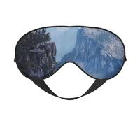 Masque de sommeil imprimé Mountain Cliff pour femmes et hommes, masque pour les yeux bloquant la lumière, doux et respirant