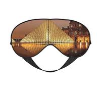 Masque de sommeil imprimé musée du Louvre à Paris en soie avec bandeau élastique pour les yeux de nuit pour homme et femme