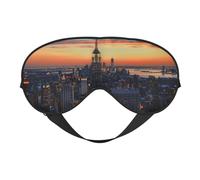 Masque de sommeil imprimé New York City pour homme et femme, masque pour les yeux doux et respirant
