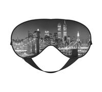 Masque de sommeil imprimé New York en soie pour les yeux en satin doux avec sangle élastique de nuit pour la sieste pour homme et femme