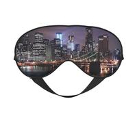 Masque de sommeil imprimé nuit de New York pour homme et femme, masque pour les yeux doux et respirant