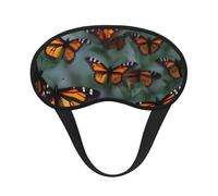 Masque de sommeil imprimé papillons monarques pour homme et femme pour une obscurité totale, réduit les gonflements des yeux