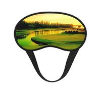 Masque de sommeil imprimé parcours de golf, masque de sommeil pour les yeux pour homme et femme pour une obscurité totale, réduit le gonflement des yeux